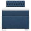 vidaXL Box Spring Bed with Mattress Blue 90x200 cm Fabric
