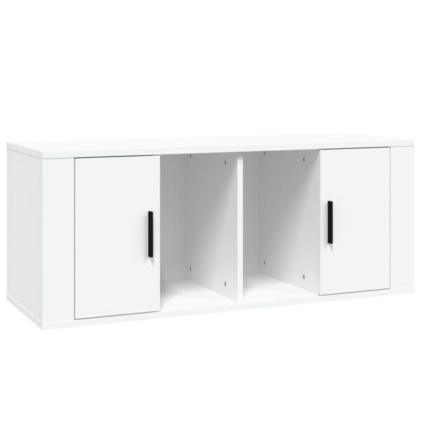 vidaXL TV Cabinet White 100x35x40 cm Engineered Wood