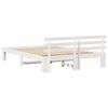 vidaXL Bed Frame with Headboard White 160 x 200 cm Solid Pine Wood
