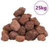 vidaXL Volcanic Rocks 25 kg Red 3-5 cm