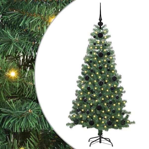 vidaXL Christmas Tree with 150 LEDs with Stand Green 120 cm PVC