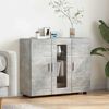 vidaXL Wooden Cabinet with Storage Concrete Grey 88.5 x 30.5 x 73 cm