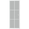 vidaXL Interior Door 76x201.5 cm White Matt Glass and Aluminium
