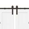 vidaXL Sliding Door Hardware Kit 400 cm Steel Black
