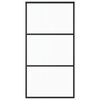 vidaXL Sliding Door ESG Glass and Aluminium 102x205 cm Black