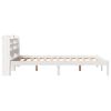 vidaXL Bed Frame without Mattress White 135x190 cm Double Solid Wood Pine