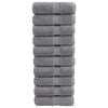 vidaXL Premium Wash Towels "SOLUND" 10 pcs Grey 30x30 cm 600 gsm