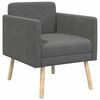 vidaXL Accent Chair Dark Grey Corduroy Fabric