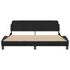 vidaXL Bed Frame "Dover" Black 180x200 cm Super King Fabric