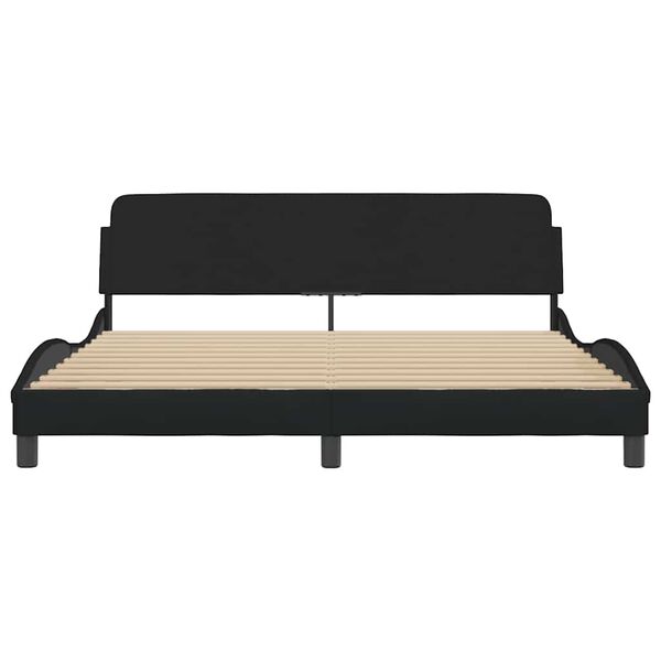 vidaXL Bed Frame "Dover" Black 180x200 cm Super King Fabric