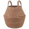 vidaXL Plant Pot with Handles Natural &Oslash; 22 x 20 cm 100% Seagrass