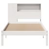 vidaXL Bookcase Bed without Mattress White 75x190 cm Small Single Solid Wood Pine
