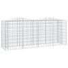 vidaXL Arched Gabion Raised Bed 200x50x100 cm Galvanised Iron
