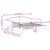 vidaXL Daybed with Trundle without Mattress Dark Grey 90x190 cm Single