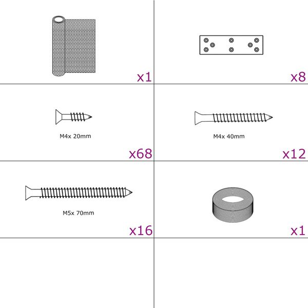 vidaXL Chicken Coop Extension 268x100x190 cm Metal