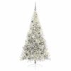 vidaXL Artificial Pre-lit Christmas Tree Silver 210 cm PET