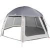 vidaXL Pool Tent with Removable Fly & Mesh Walls Grey 510x510 cm