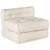 vidaXL Modular Sofa 4 pcs Cream Fabric