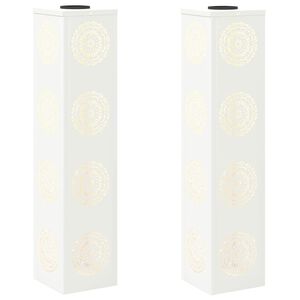 vidaXL Solar LED Pathway Light 2 pcs Warm White 18 x 18 x 80 cm