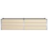 vidaXL Planter Ivory 195 x 50 x 45 cm Galvanised Steel