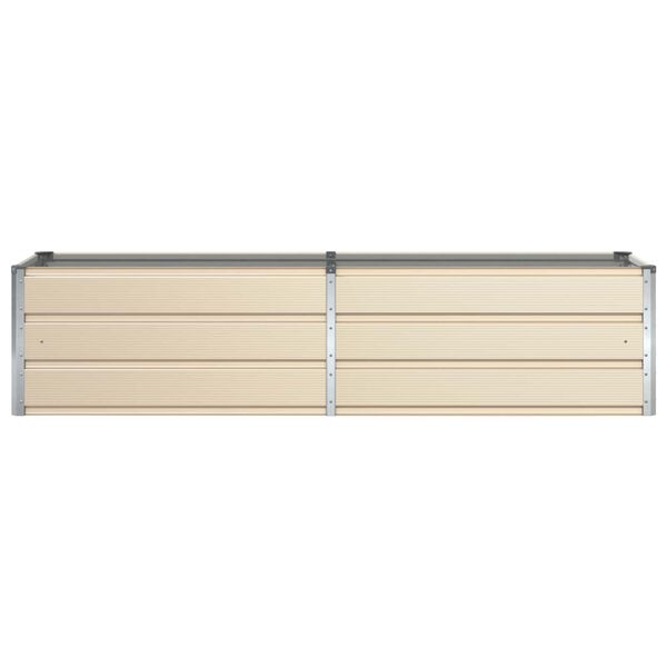 vidaXL Planter Ivory 195 x 50 x 45 cm Galvanised Steel