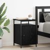 vidaXL Bedside Cabinet Black oak 40 x 42 x 60cm Engineered Wood