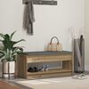 vidaXL Hall Bench with Cushion with Shelf Artisan Oak 103 x 38 x 45 cm