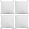 vidaXL Cushion Covers 4 pcs Linen-look White 50x50 cm