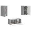 vidaXL TV Cabinet Set Wall-mounted 6 pcs Grey Sonoma Engineered Wood