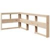 vidaXL Bookcase Headboard L-Shaped 80 cm Solid Wood Pine