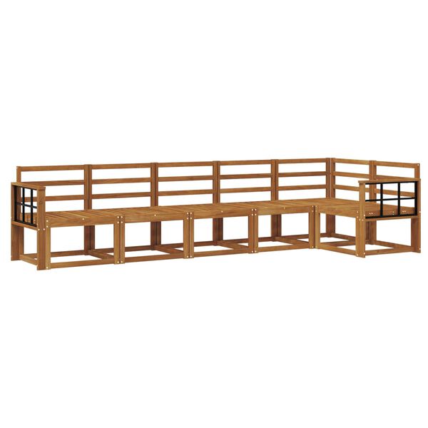 vidaXL Outdoor Sofa Set 6 pcs Natural Solid Acacia Wood