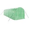 vidaXL Greenhouse with Steel Frame Green 16 m&sup2; 8x2x2 m