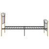 vidaXL Bed Frame without Mattress Black Metal 90x200 cm