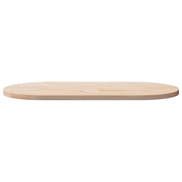 vidaXL Table Top 110x55x2.5 cm Solid Wood Pine Oval