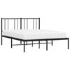 vidaXL Metal Bed Frame without Mattress with Headboard Black 140x190cm