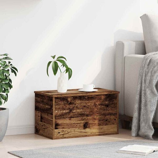 vidaXL Storage Box Old Wood 60 x 35 x 35 cm Engineered Wood