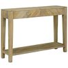 vidaXL Console Table Natural Grey 110 x 30 x 80 cm Solid Mango Wood
