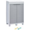 vidaXL Garden Dustbin with 3 Bags Light Grey 65x38x102 cm