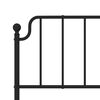 vidaXL Metal Bed Frame without Mattress with Headboard Black 180x200cm