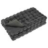 vidaXL Faux Rabbit Fur Blanket Olite 4 pcs Dark Grey 150 x 220 cm