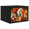 vidaXL Wall-mounted Bedside Cabinet GENNEP Black Oak 36 x 33 x 25 cm