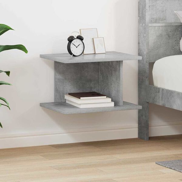 vidaXL Bedside Table Concrete Grey 40 x 30 x 25 cm Engineered Wood