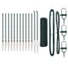 vidaXL Hexagonal Fence with Post 25 x 0.5 m PVC-Coated Steel Mesh