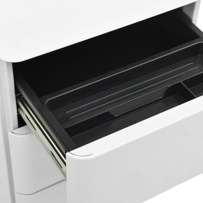 vidaXL Mobile File Cabinet Light Grey 30x45x59 cm Steel