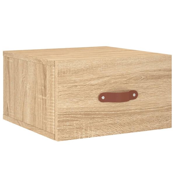 vidaXL Wall-mounted Bedside Cabinet Sonoma Oak 35x35x20 cm