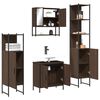 vidaXL 4 Piece Bathroom Furniture Set Brown Oak Engineered Wood