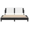 vidaXL Bed Frame without Mattress "Zadar" Black and White 160x200 cm Faux Leather