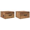 vidaXL Bedside Cabinet 2 pcs 35 x 35 x 20 cm Engineered Wood Old Wood