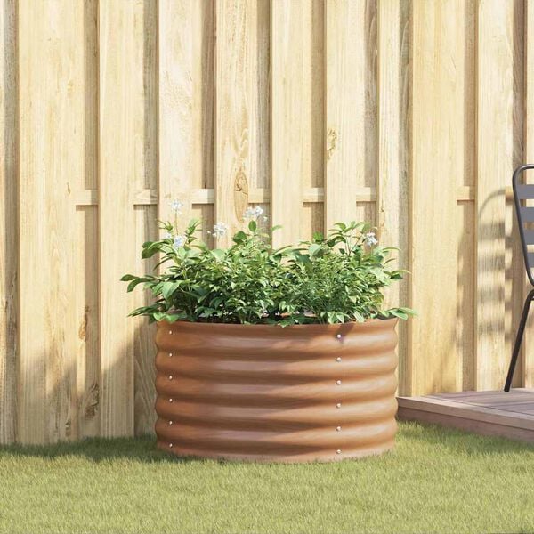 vidaXL Raised Bed Brown 80 x 80 x 44 cm Steel