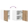 vidaXL Hanging Cabinet 2 pcs Artisan Oak and White 30 x 31 x 40 cm